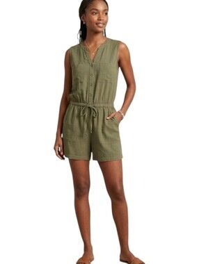 Olive Green Romper By Kelly Renee